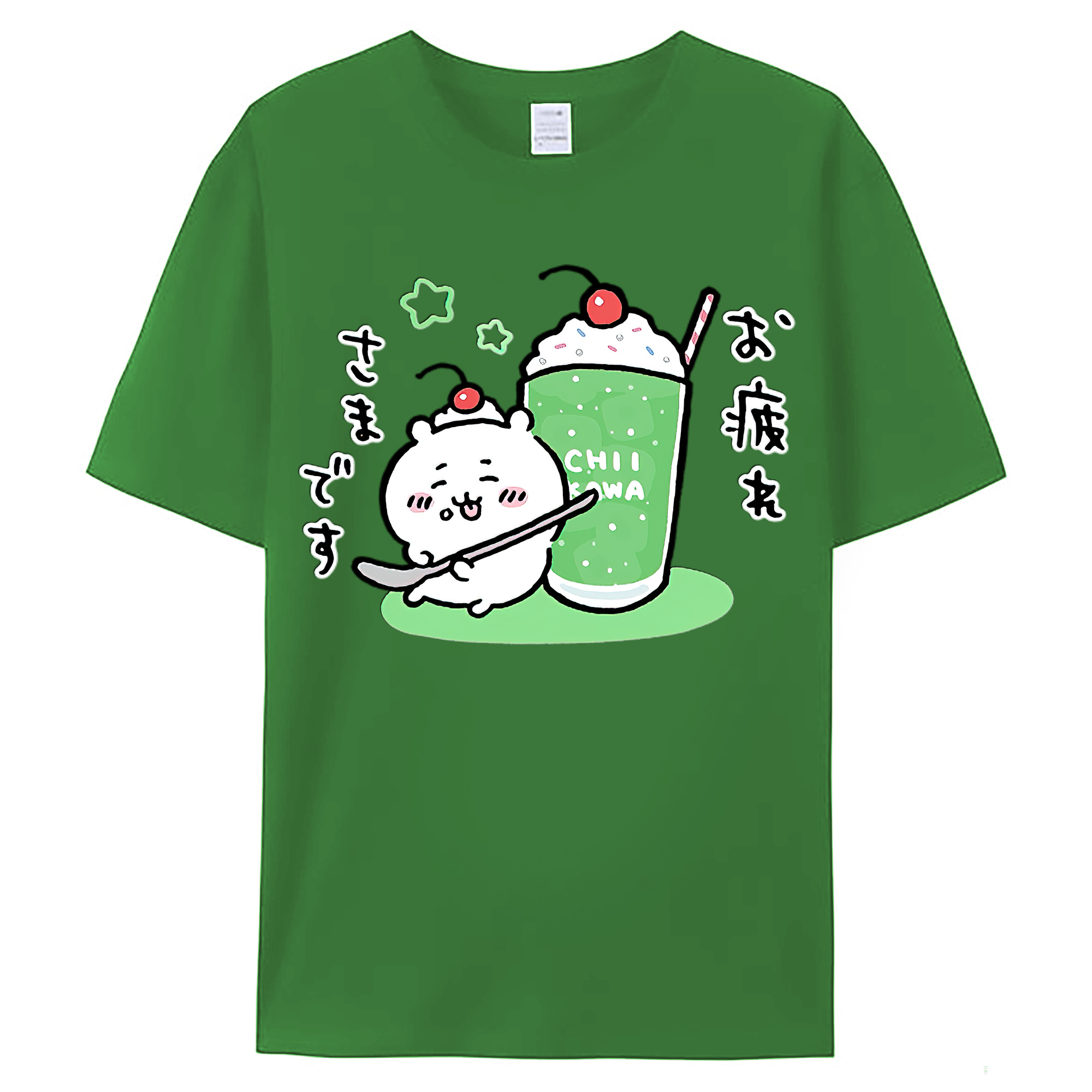 （画像用） ちいかわ ちいかわ Chii-kawa chiikawa レディースカジュアルプリントTシャツ（綿100％）